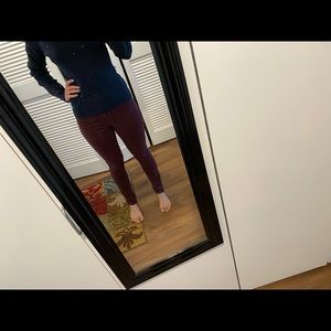 Burgundy Levi’s jeans